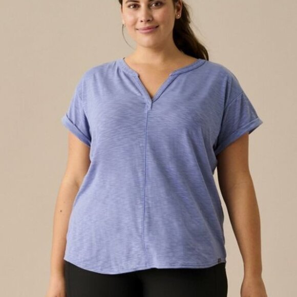 Women's Streamside Tee, Short-Sleeve Splitneck - Picture 2 of 7